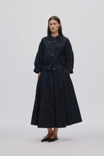 Rabens Saloner Clipped jacquard shirt jacket Pirate black