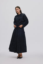 Rabens Saloner Clipped jacquard shirt jacket Pirate black