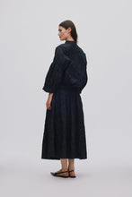 Rabens Saloner Clipped jacquard shirt jacket Pirate black