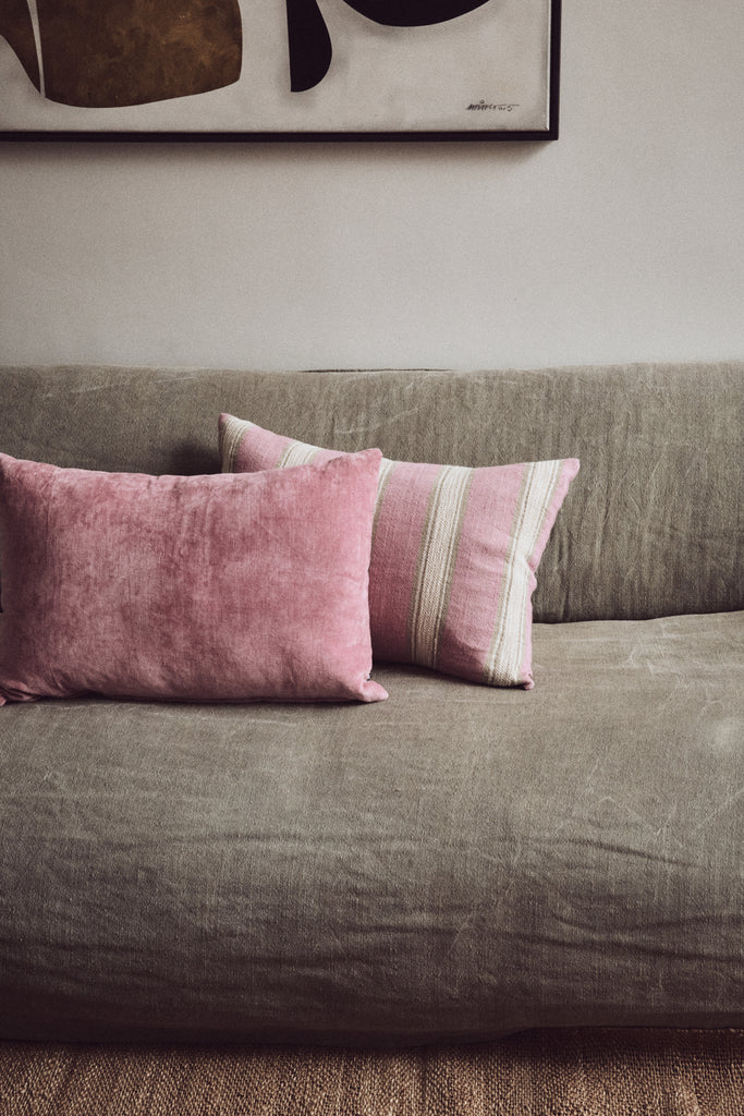 HK Living: Velvet cushion rose 60x40cm