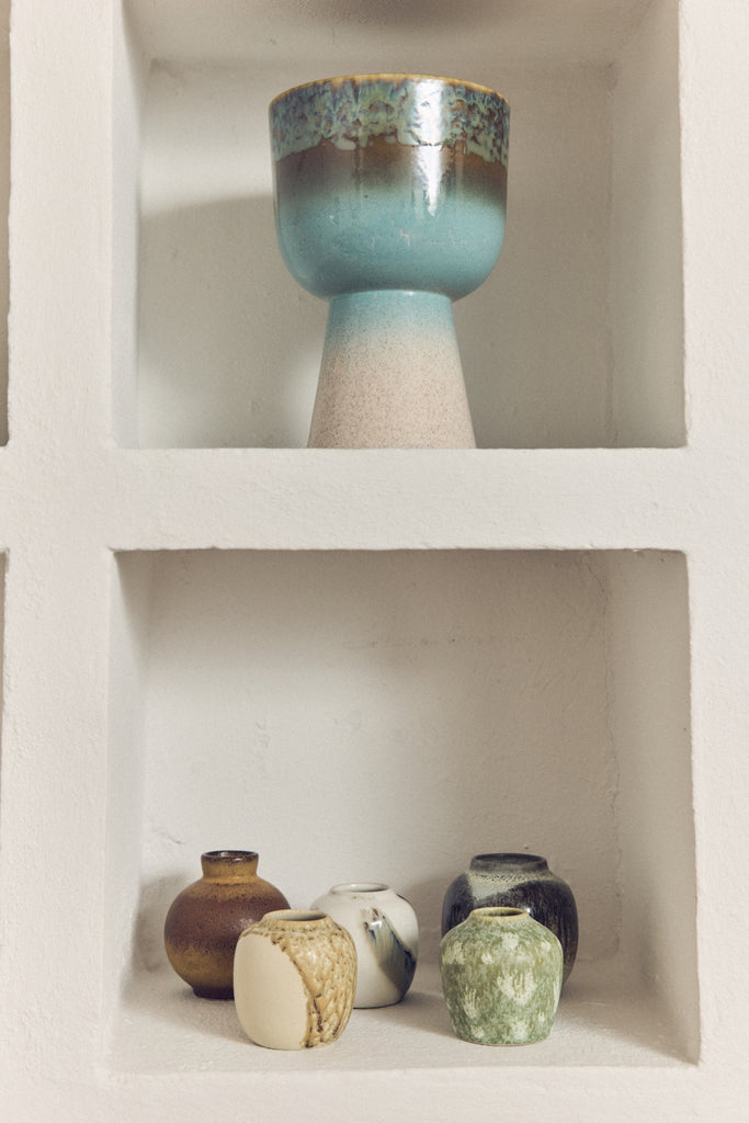 HK Living : 70s ceramics: small vases pursuit (set of 5)