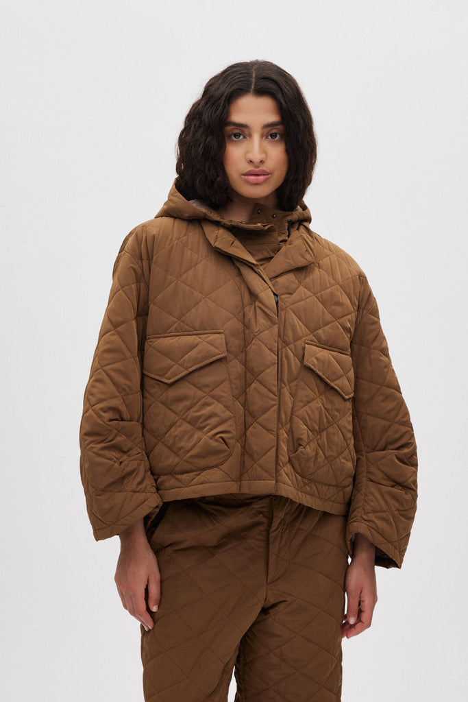 Rabens Saloner Chestnut Tech quilt jacket Rhea