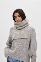 Rabens Saloner Patchwork knit neck warmer Tamy
