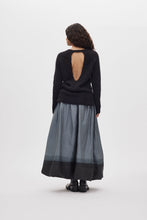 Rabens Saloner Black Fluffy knit open back sweater Dinea