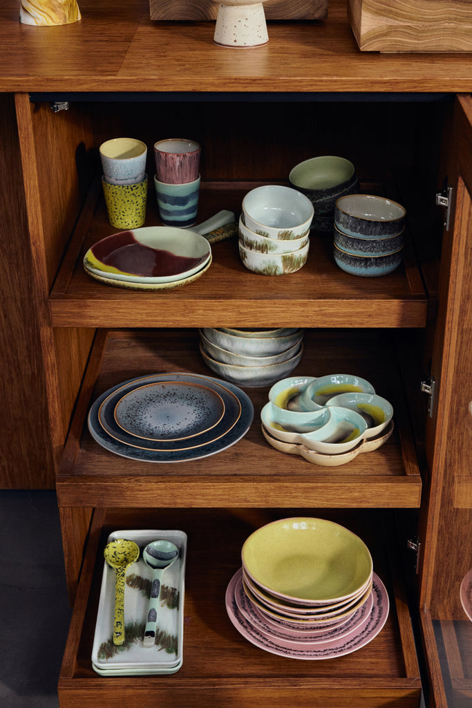 HK Living : 70s ceramics: curry bowls bubble (set of 2)