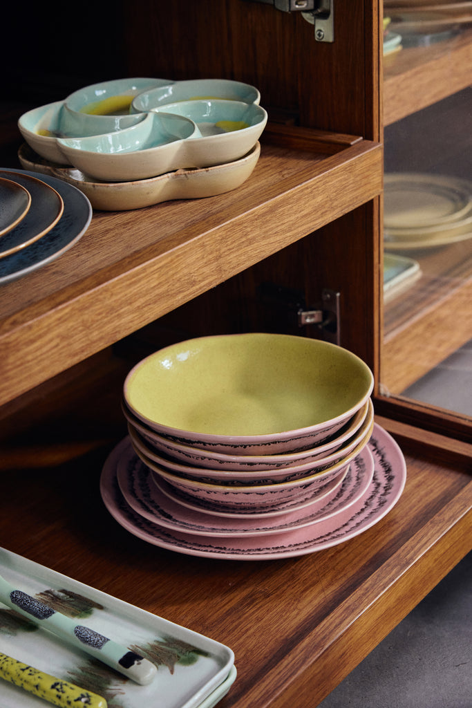 HK Living : 70s ceramics: curry bowls bubble (set of 2)