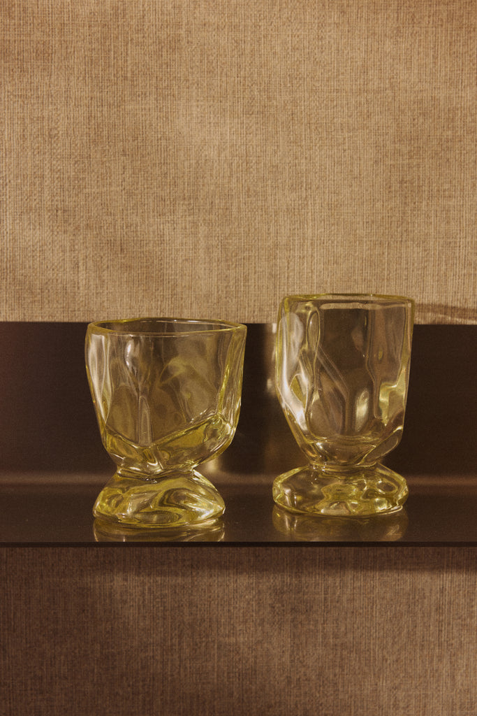 HKLiving : Glasses, citrine Nienke Sikkema, set of 4