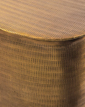 Side table, HDCajas with storage, golden
