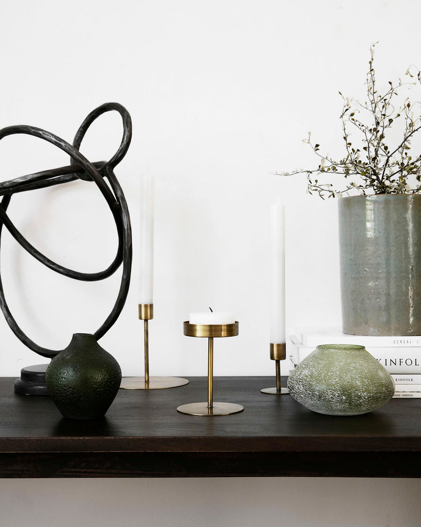 Candle Stand, Anit, Antique Brass