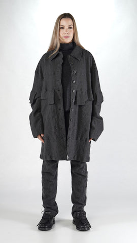 Rundholz AW25 1021207 coat swamp mel