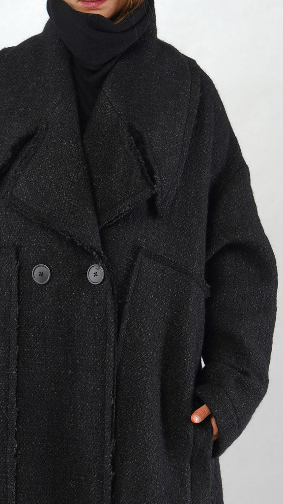 Rundholz AW25 1121201 coat black mel
