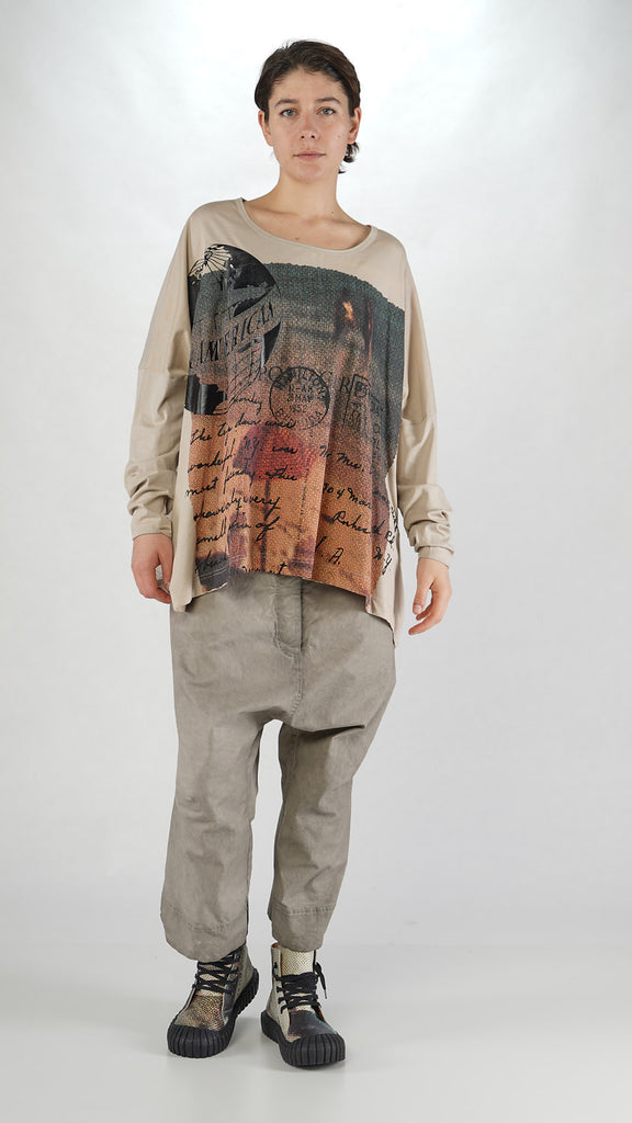 Rundholz AW25 2300503 t-shirt waikiki black print