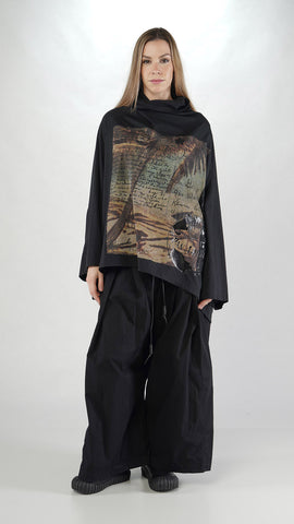 Rundholz AW25 2300905 dress waikiki black print