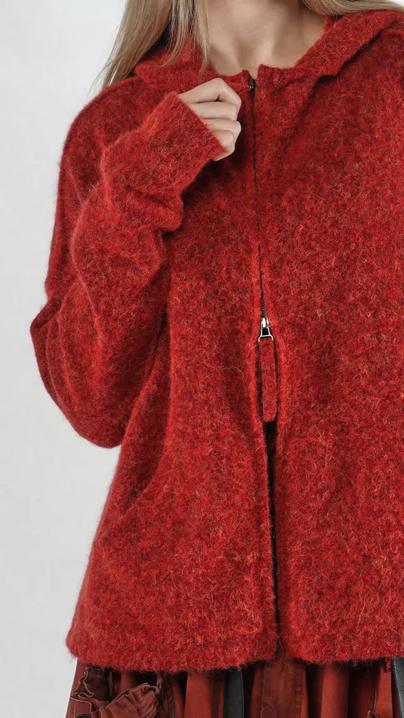 Rundholz AW25 2467104 cardigan lagoon mel