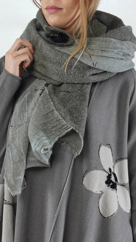 Rundholz AW25 3361405 scarf grey print