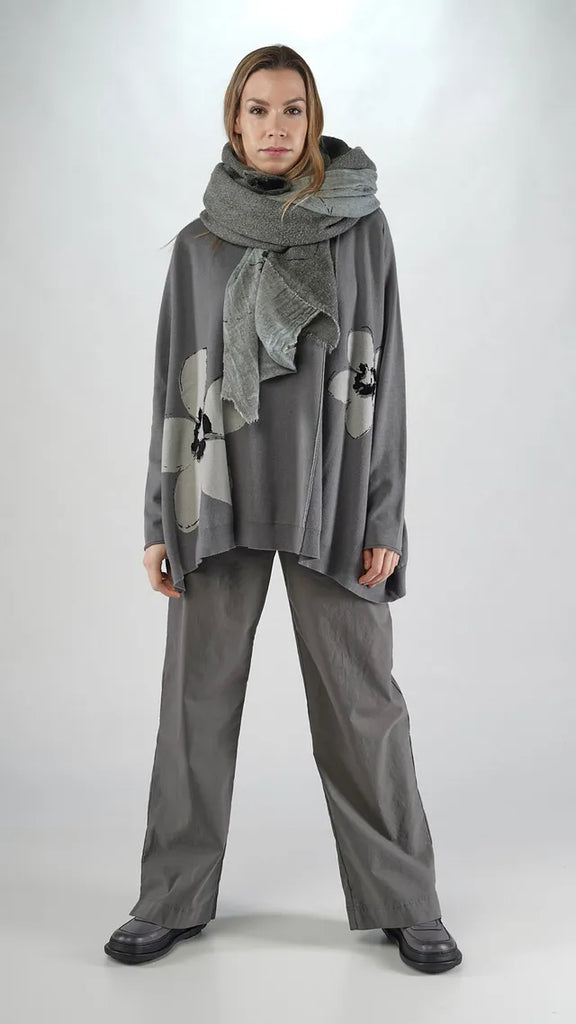 Rundholz AW25 3361405 scarf grey print