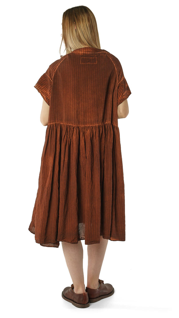 Rundholz AW26 2130909 dress henna cloud stripe