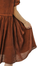 Rundholz AW26 2130909 dress henna cloud stripe