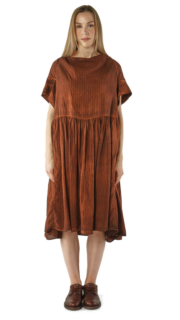 Rundholz AW26 2130909 dress henna cloud stripe