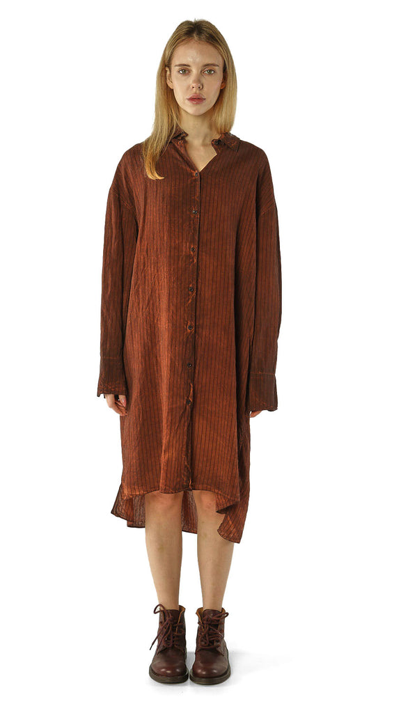 Rundholz AW26 2131902 tunic henna cloud stripe