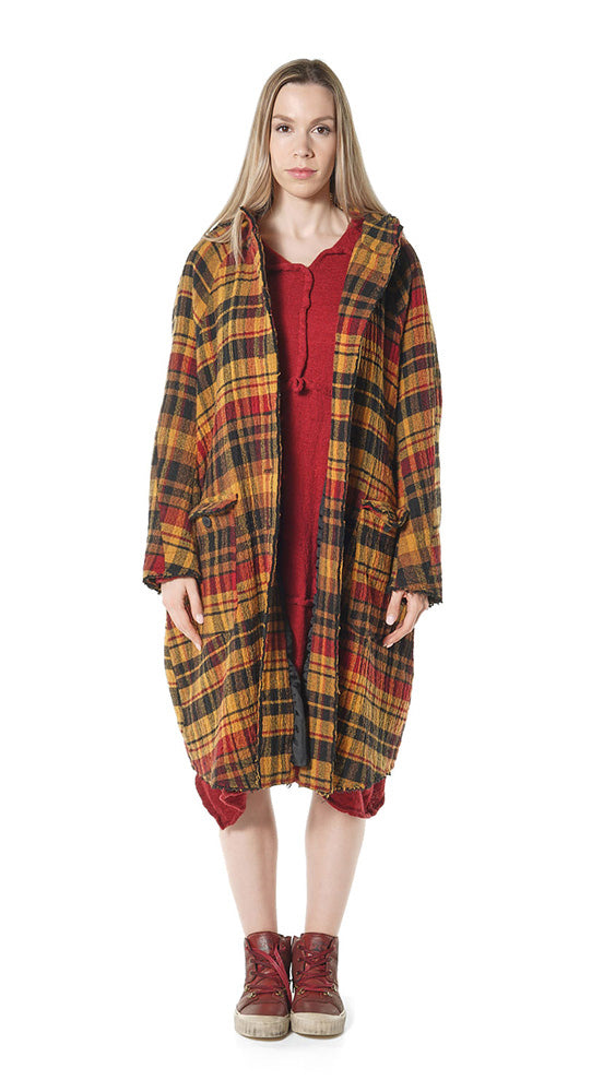Rundholz AW26 3281203 coat lava check