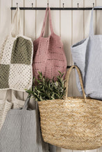 IB Bag quilted white and dark grey stripes