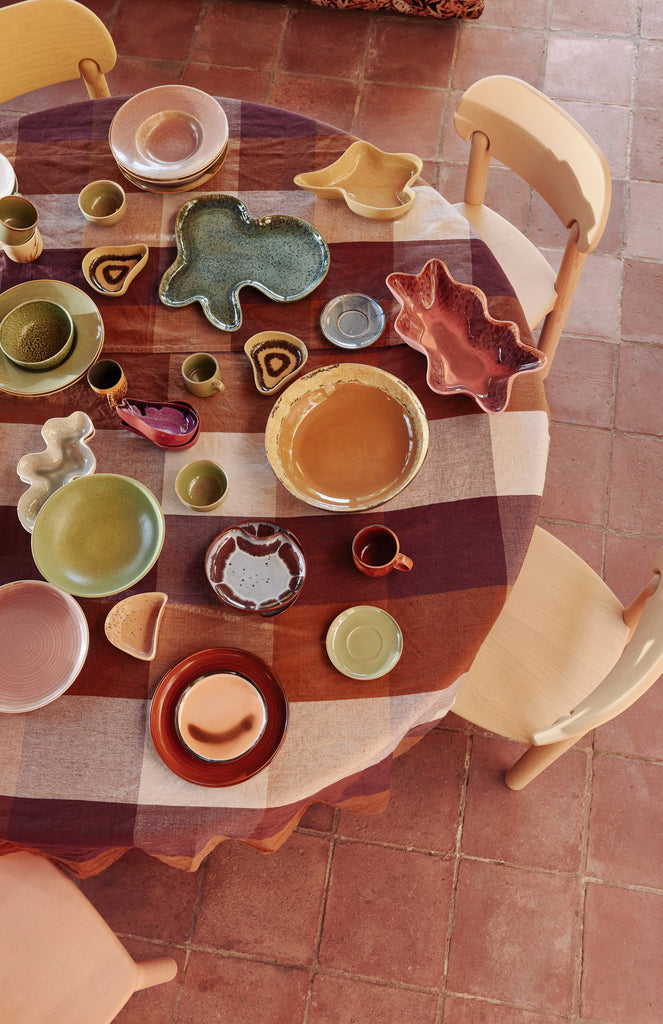 HK Living : chef ceramics : cup and saucer, moss green