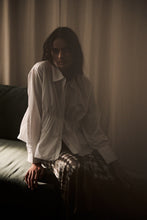 Rabens Saloner Poplin puffed hem shirt Sophie White and Black available