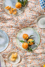 Ib Laursen Quilt w/orange and blue flowers