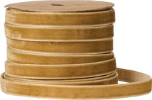 Ib Laursen velvet ribbon on spool 10m clay