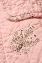 Ib Laursen Quilt light pink w/dark grey block pattern