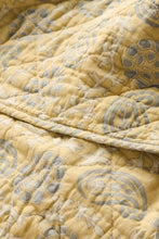 Ib Laursen Quilt soft yellow w/off white and grey pattern