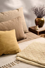 Ib Laursen Quilt sand w/ochre  stripes