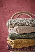 Ib Laursen Quilt grey w/green, blue and light pink flowers