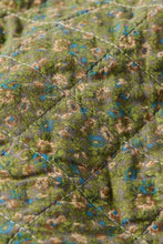 Ib Laursen Quilt grey w/green, blue and light pink flowers