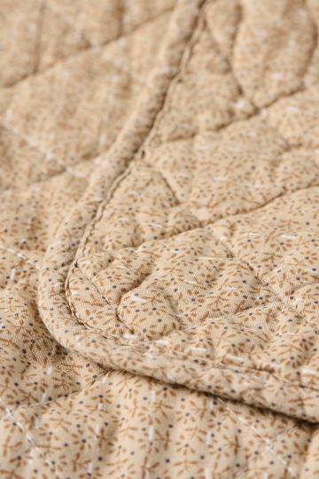 Ib Laursen Quilt beige w/small brown flowers