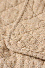 Ib Laursen Quilt beige w/small brown flowers