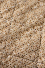 Ib Laursen Quilt beige w/small brown flowers