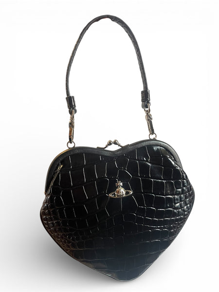 Vivienne Westwood Belle heart frame purse black