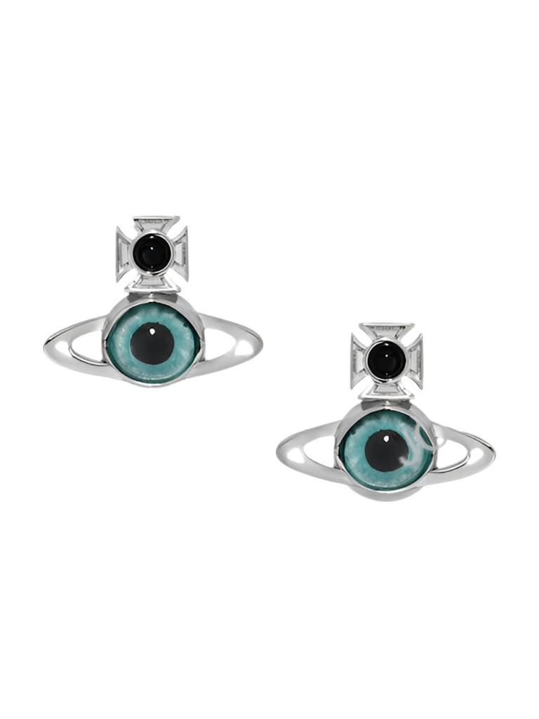 Vivienne Westwood DEANNA EARRINGS - PLATINUM / BLUE