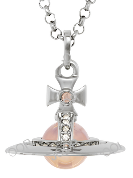 Vivienne Westwood New Tiny Orb Pendant Platinum / Light Peach / Light Gold