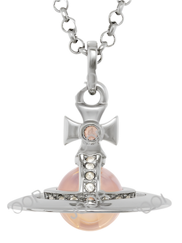 Vivienne Westwood New Tiny Orb Pendant Platinum / Light Peach / Light Gold