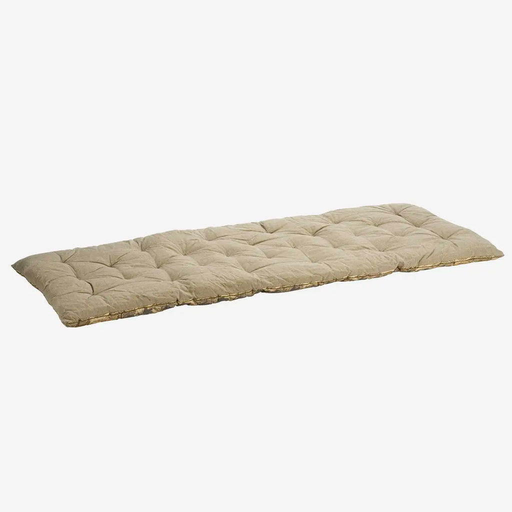 Madam Stoltz Suzani embroidered mattress  Ivory, dusty blue, khaki, greige