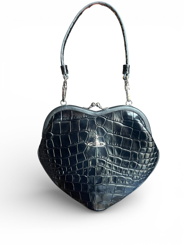 Vivienne Westwood Belle heart frame purse black