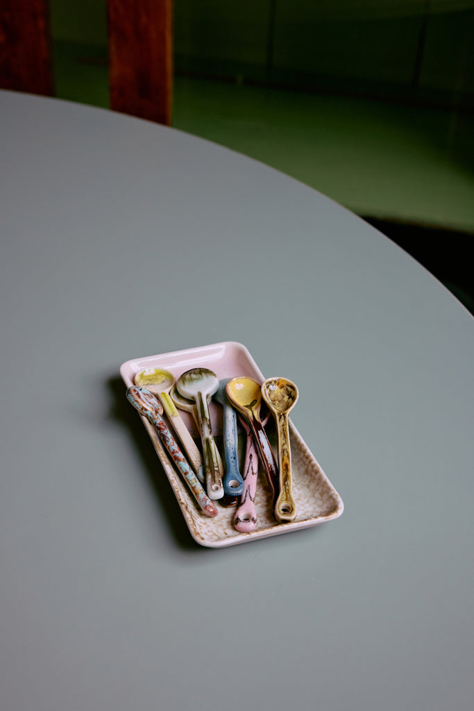 HKLiving 70s ceramics: M spoons, blend (set of 4)