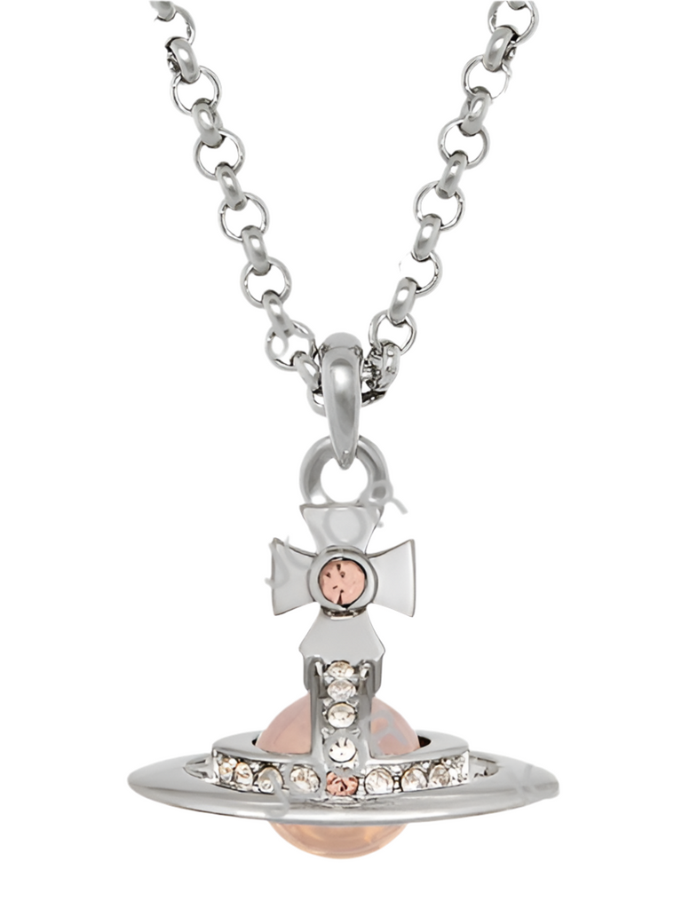 Vivienne Westwood New Petite Orb Pendant Platinum / Light Peach / Light Gold