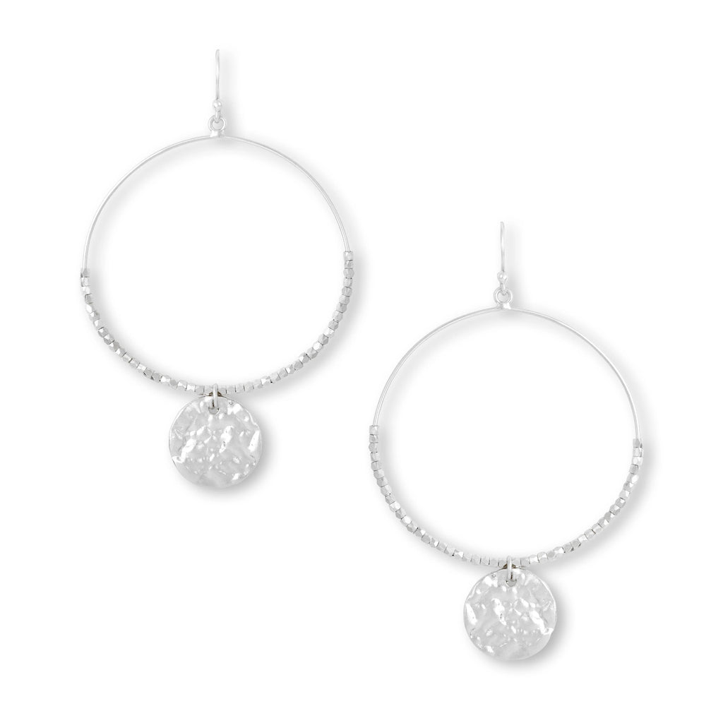 Dominique Large Silver Hoop Earring