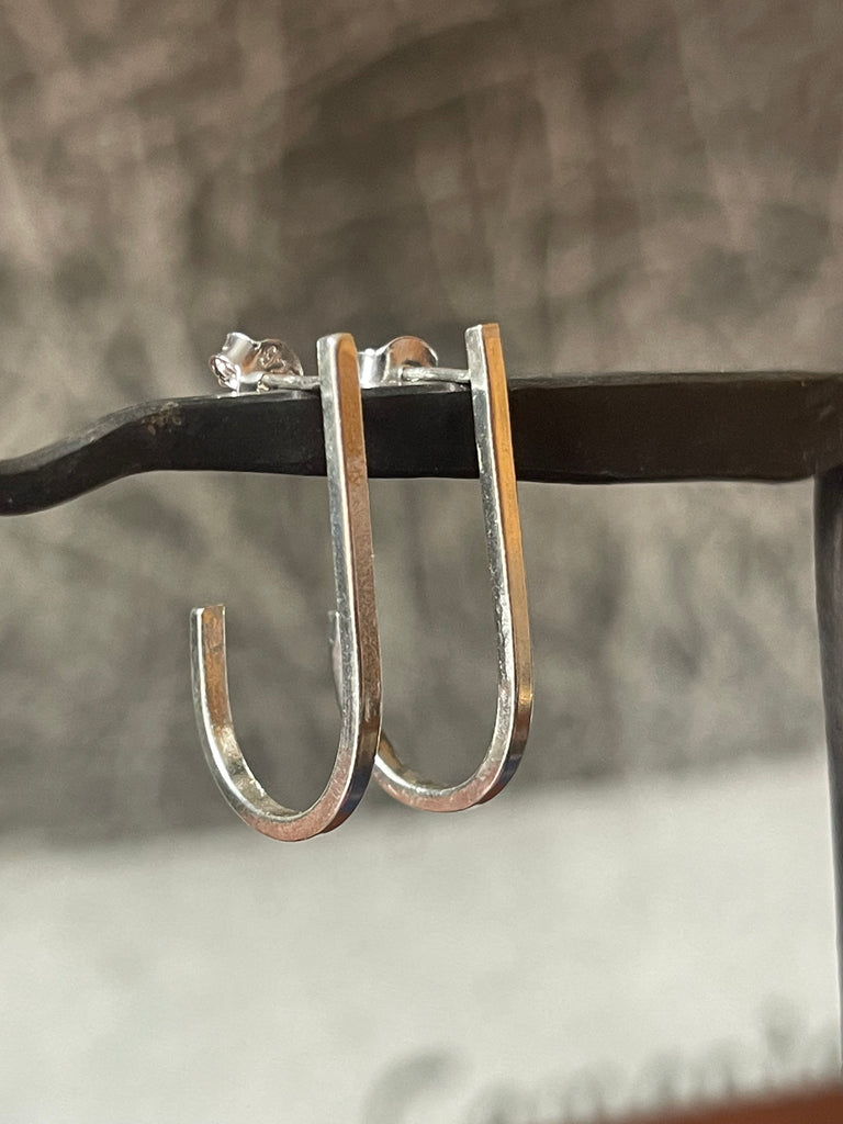 Jay curve earrings - silver