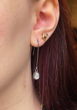 925 Silver Rainbow Moonstone Slide Earrings