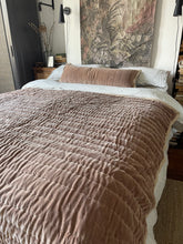 Maitri: Stonewashed Velvet quilt - CLAY